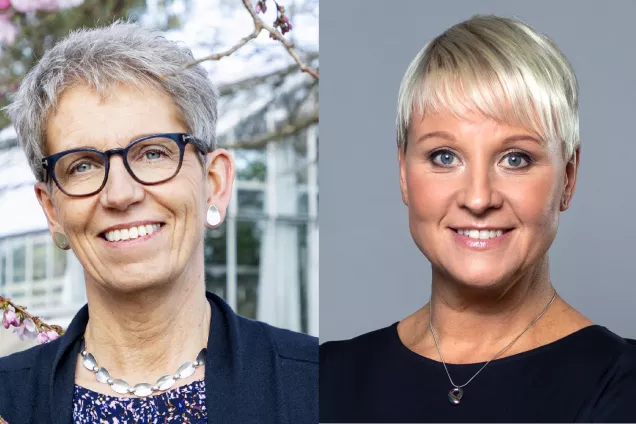 Susanne Iwarsson, professor vid Lunds universitet. Anna Tenje, äldre- och socialförsäkringsminister. Foto.  
