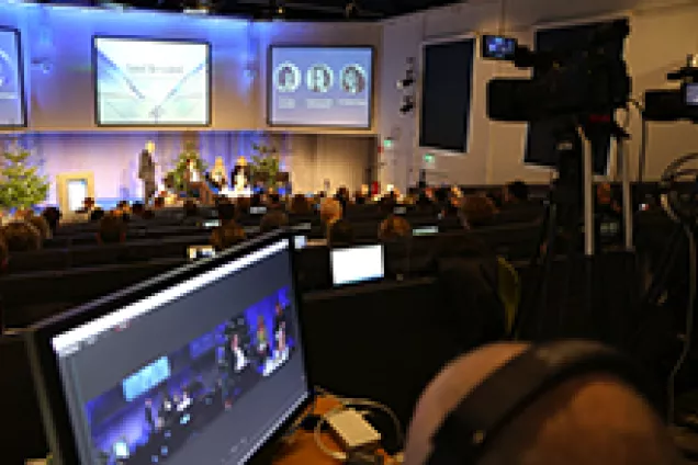 Filmning av konferens i Palaestra