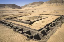 Foto av drottning Meret-Neiths gravkammare i Abydos i Egypten. 