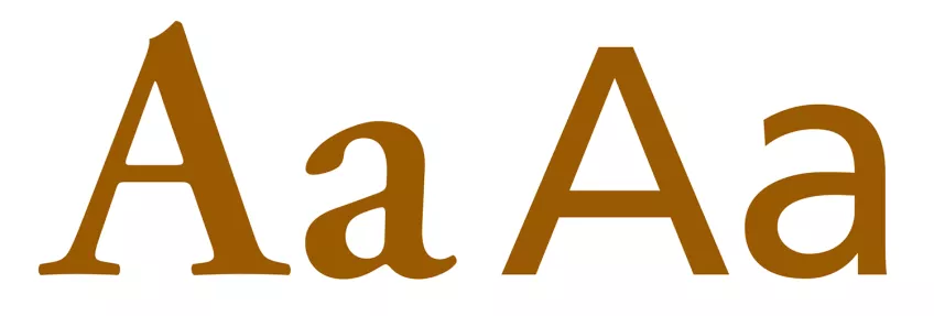 Bild på profiltypsnitten Adobe Garamon Pro och Frutiger LT Std.