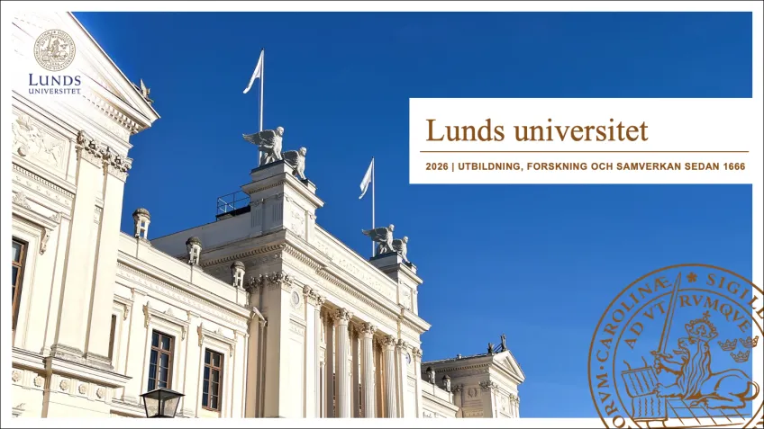 Baspresentation om Lunds universitet 2026, framsida