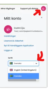 skärmdump som beskriver hur man ska trycka.